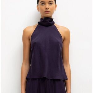 LESET kim Halter in Aubergine